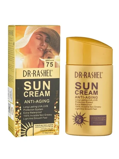 Солнцезащитный крем Dr. Rashel "Gold collagen", антивозрастной, SPF 75, 80 мл