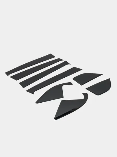 Накладки на стойки дверей Spark, Cobalt, Nexia, Lacetti, Gentra, Monza  глянцевые, чёрные — GARAGE-STOYKA-ЧЕРН-COBALT