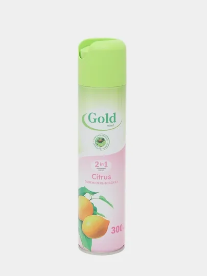 Освежитель воздуха Gold Wind Citrus, 2 в 1, 300 мл