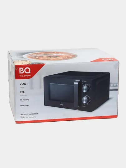 Микроволновая печь BQ MWO 20004SM/W, объем 20 л, мощность 700 Вт — BQ-20004SM-ЧЕРН