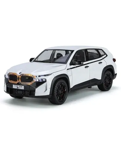 Машинка металлическая BMW XM, свет, звук, дым 1/24