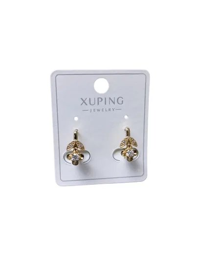 Серьги Xuping позолоченные, женские, стильные, лёгкие, на каждый день