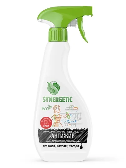 Чистящее средство для удаления жира, копоти и нагара "Антижир" Synergetic, 0.5 л