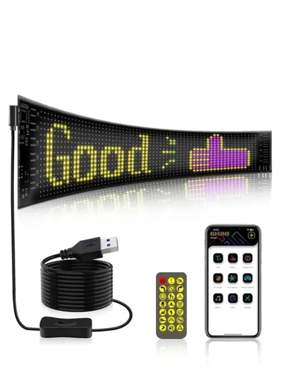 Гибкая LED панель RGB USB с управлением со смартфона для авто и витрины