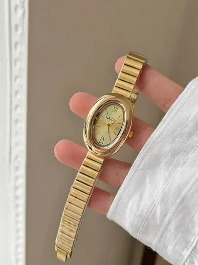 Женские premium часы — элегантная овальная vintage модель — MARIAMS-00W0090-ЗОЛОТ