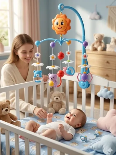 Мобиль для кроватки, музыкальная карусель, игрушка для малыша