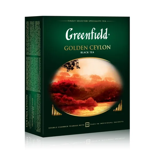 Черный чай Greenfield Golden Ceylon, 2 г, 100 пакетиков