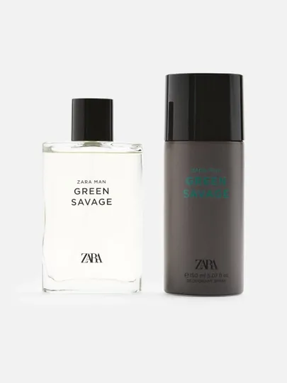 Мужская туалетная вода Zara Man Green Savage 90ml + дезодорант Zara Green Savage 150ml