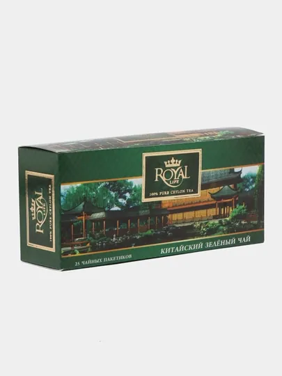 Чай зеленый Royal Life Green, 25 пакетиков, по 1.5 г