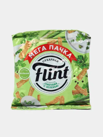 Сухарики Flint Сметана и Зелень, 100 г
