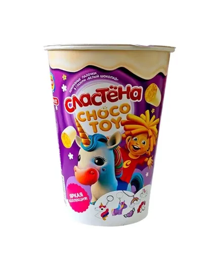 Кукурузные палочки "Сластёна" "Choco toy" в глазури Белый шоколад, 100 г Х 2 шт