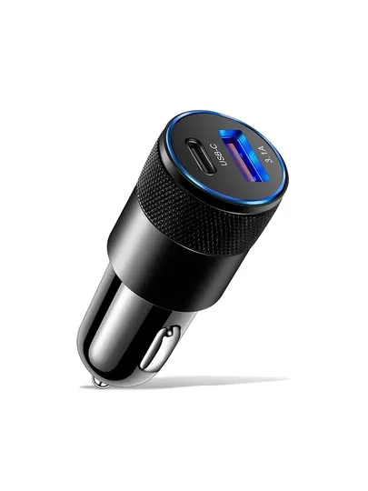 Адаптер для автомобиля, зарядка USB и Type-C порты, 3.1A