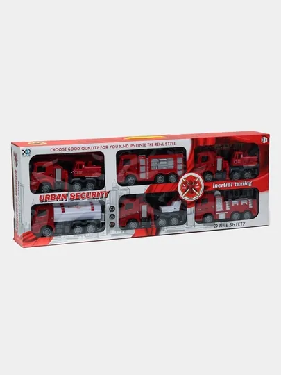 Игрушечные пожарные машины XLQ-6, 6 шт