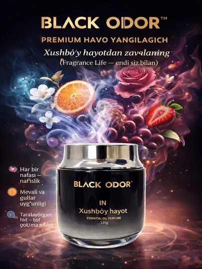 BLACK ODOR автомобильный освежитель воздуха