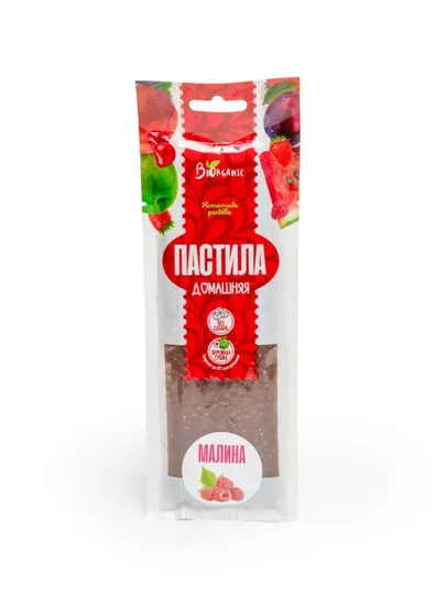 Пастила "Малина", натуральный фрукт, Biorganic
