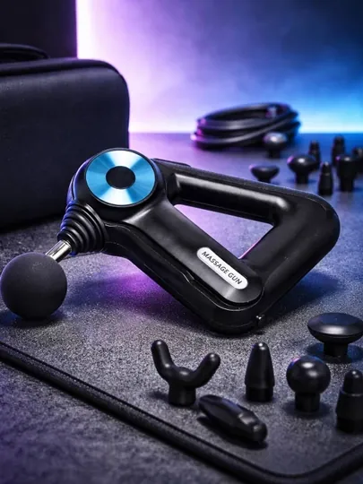 Массажер Massage Gun с 12 насадками