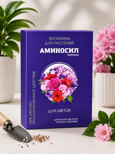 Аминосил для цветов, витамины, 50 гр, гранулы — PARAZIT-АМИНОСИЛЦВЕТОЧНЫЙ