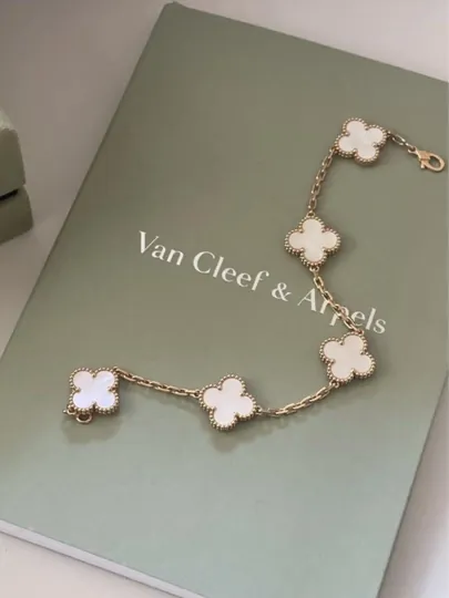 Браслеты для женщин и девушек Van Cleef, не меняет цвет и не темнеет — HОМЕМАL-БРАСЛЕТHM-БЕЛЫЙ