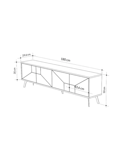 Decortie Dune TB тумба, до 180 см, Турция — DCRT38-MTV64-БЕЖМЕЛ