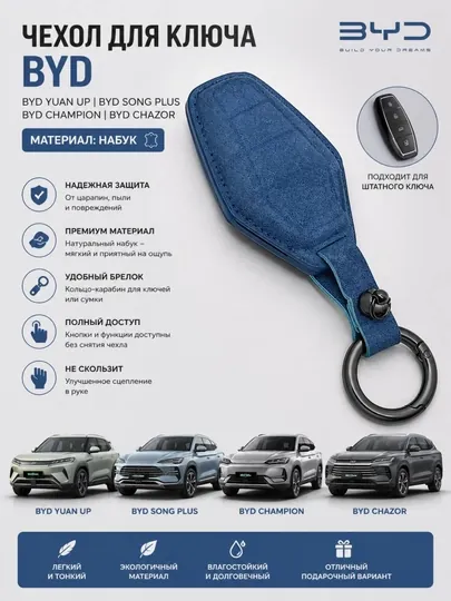 Силиконовый чехол для ключа автомобиля BYD защитный