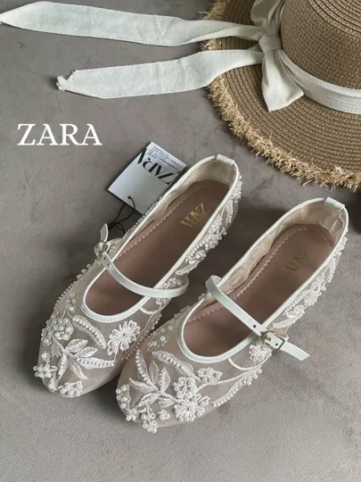 ZARA женские балетки, туфли в современном стиле, женская обувь, удобная обувь
