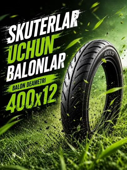 Универсальная шина для скутера, мопеда и мотороллеров — KASKAUZ-BALON2026-МЯТН