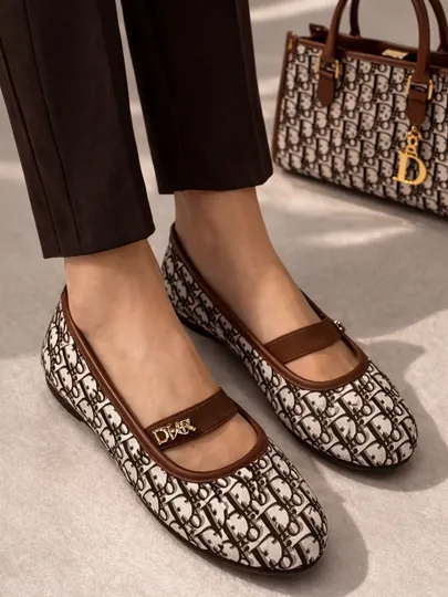 Женские балетки в стиле Dior – удобная и стильная обувь