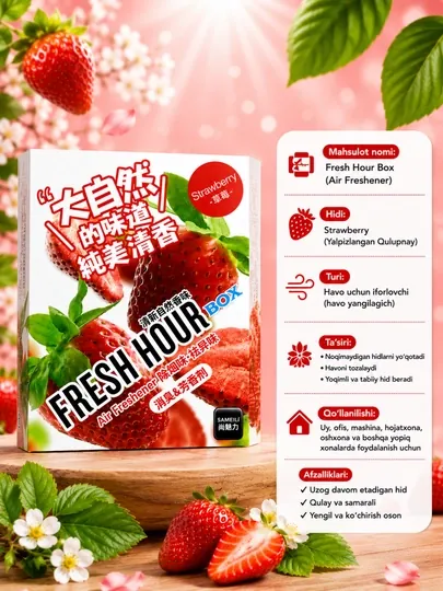 Освежитель воздуха Fresh Hour Box Premium – стойкий аромат — 404MB-FRESHBOXX-КРАСН
