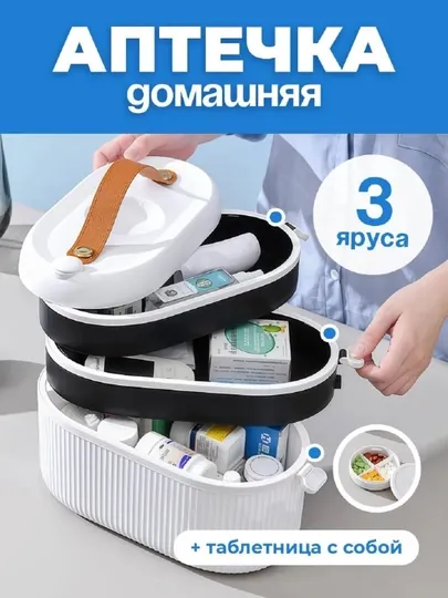 Аптечка дорожная, домашняя, органайзер для хранения медикаментов