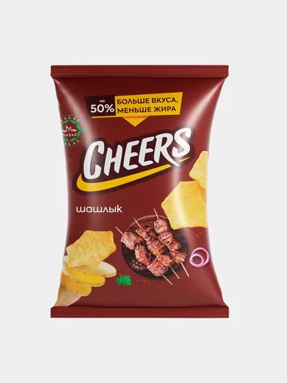 Картофельные чипсы "CHEERS" со вкусом "Шашлык", 70 гр