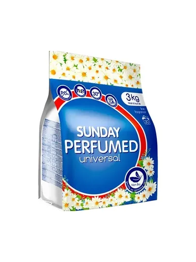SUNDAY Стиральный порошок, Универсальный Цветочный аромат, Автомат, 3 кг