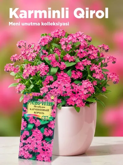 Семена Гавриш Незабудка Карминовый король, Цветочная коллекция 1071858003, 0.05 г