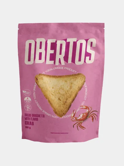 Гренки пшеничные Obertos со вкусом краба 100 г