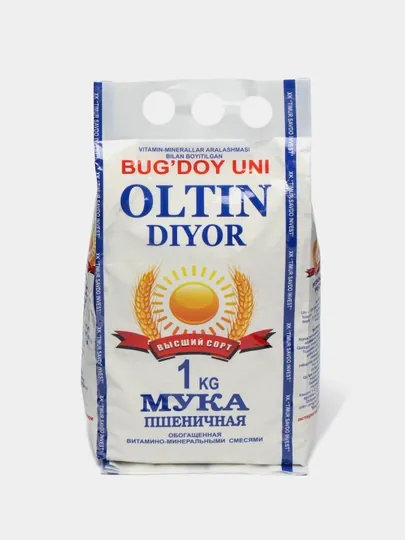 Пшеничная мука Oltin Diyor высший сорт, 1 кг