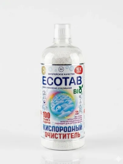 Кислородный очиститель, отбеливатель, пятновыводитель, ECO TAB 1 кг + 100 г в подарок