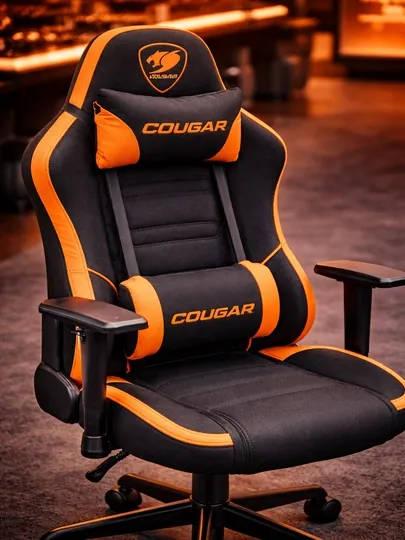Игровое компьютерное кресло Cougar Fusion SF с регулировкой высоты и колесами