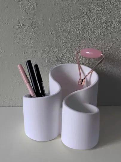 Шкатулка из гипса, органайзер, кашпо, стакан, 1 шт