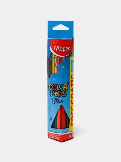 Карандаши цветные Maped 12 цветов Vivo+Black Peps, 832023