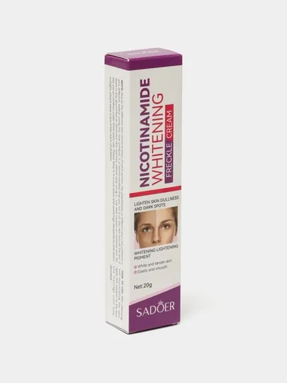 Крем для лица, осветляющий, от веснушек "Sadoer Nicotinamide 20 г"