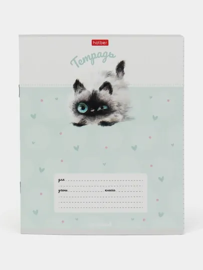 Тетрадь, 12 листов, А5, в клетку "Кошарики" 12Т5В1 q0000018168
