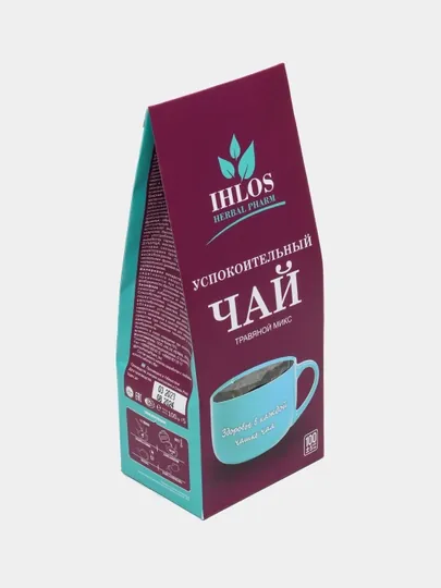 Чай листовой зеленый (Травяной микс) Успокоительный Ihlos, 100 г