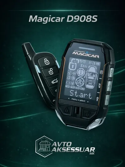 Автосигнализация для автомобиля, Magicar D908S, GPS двусторонняя связь, 12V, черный