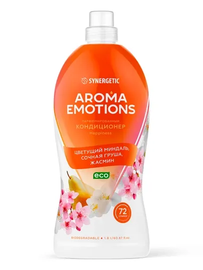 Кондиционер для белья SYNERGETIC "EMOTIONS" Happiness / Счастье, 1.8 л
