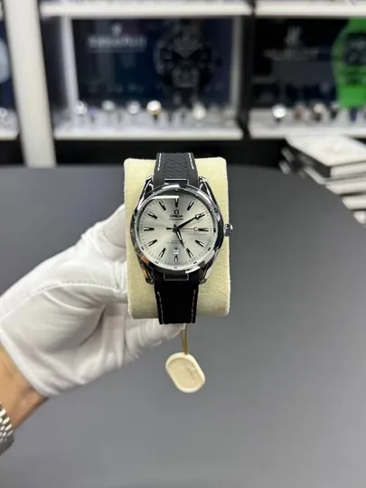 Мужские наручные часы OMEGA в классическом стиле, в подарочной упаковке, кварцевый механизм — IWATCHE-120W440-ХРОМ