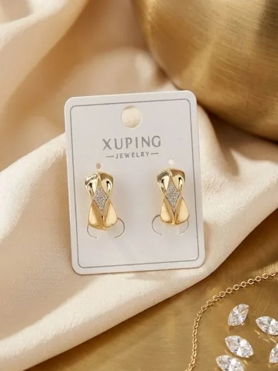 Серьги Xuping Jewelery — SHEERIK-MJXUPINGSERGI005-ЗОЛОТ