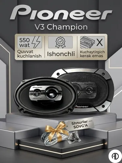 Pioneer Champion V3 Kalonka 550 Wat, 2 шт, мощный и не требует гигантского усилителя
