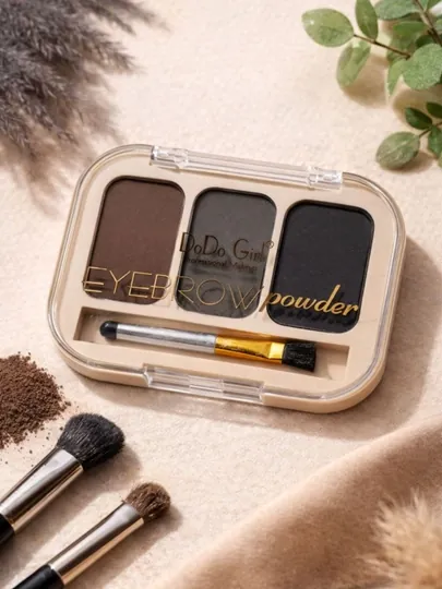 Водостойкая пудра для бровей, MANLEY Beauty Intense, палитра из 3 цветов