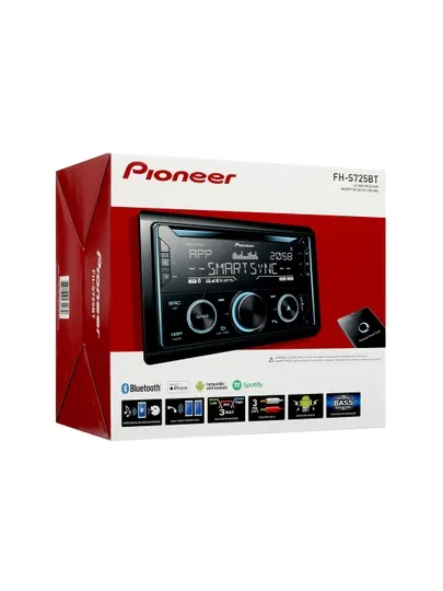 Автомагнитола Pioneer 725, 2 Din, Bluetooth, USB, AUX, FM-радио
