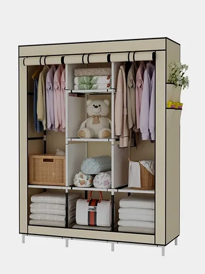 Складной тканевый шкаф Storage Wardrobe, органайзер для одежды, 150 х 45 х 170 см