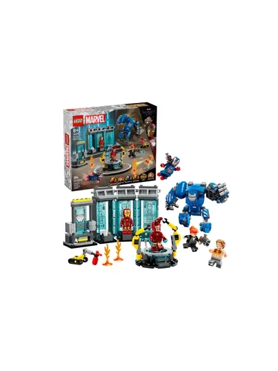 Конструктор LEGO Marvel 76315 Лаборатория Железного человека: Зал доспехов, 384 детали